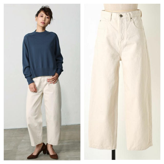 BLACK by moussy(ブラックバイマウジー)のBLACK BY MOUSSY PUNA white denim 23 レディースのパンツ(デニム/ジーンズ)の商品写真