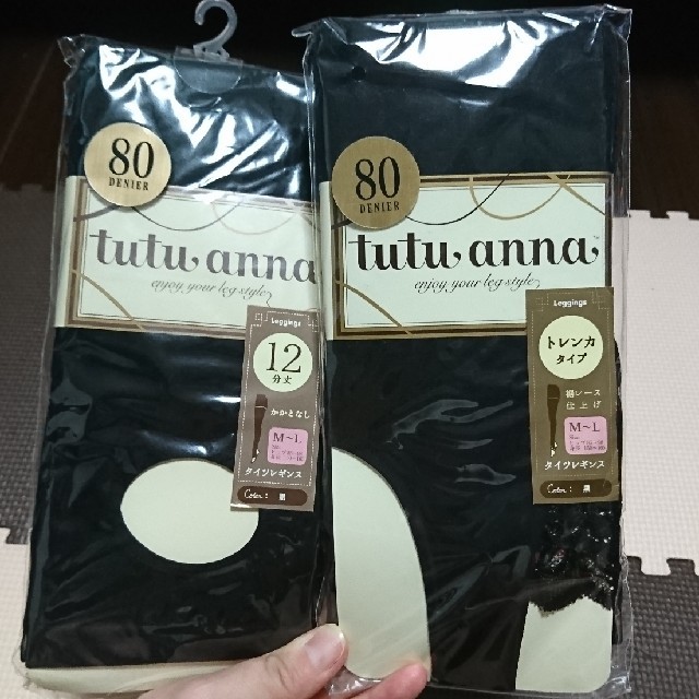 tutu anna  タイツレギンス 80デニール レディースのレッグウェア(レギンス/スパッツ)の商品写真