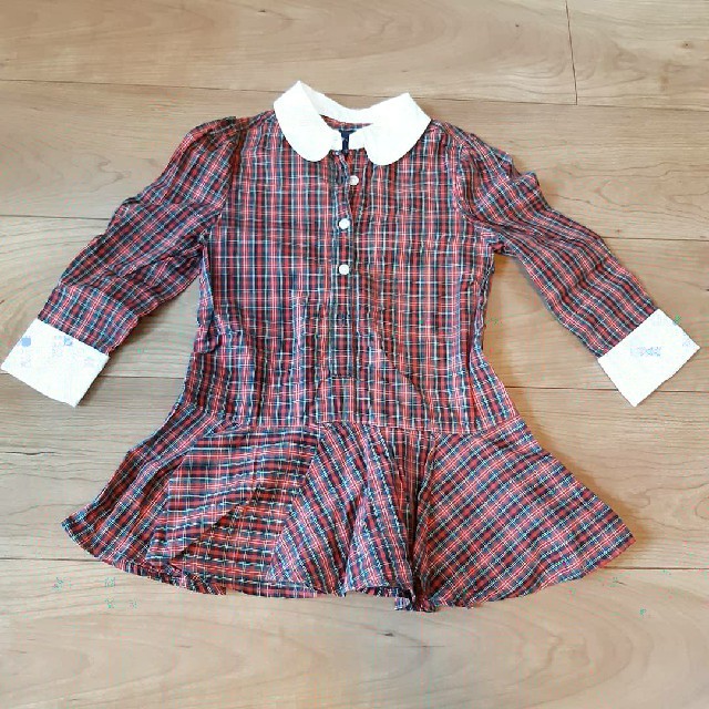 Ralph Lauren(ラルフローレン)のラルフローレン　チェック　ワンピース　90 キッズ/ベビー/マタニティのキッズ服女の子用(90cm~)(ワンピース)の商品写真