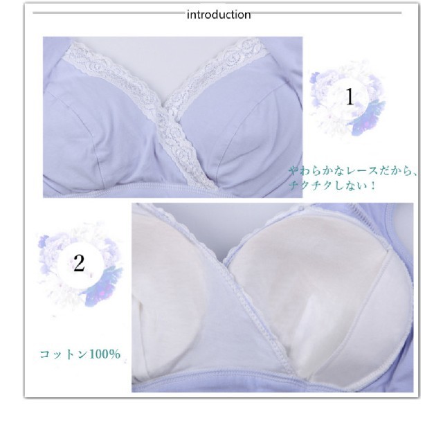 授乳ブラ マタニティブラ ノンワイワー 未使用 キッズ/ベビー/マタニティのマタニティ(マタニティ下着)の商品写真