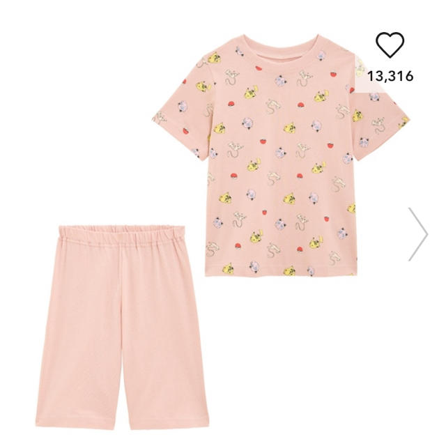 GU(ジーユー)のGU ポケモン　キッズ　110センチ キッズ/ベビー/マタニティのキッズ服女の子用(90cm~)(パジャマ)の商品写真