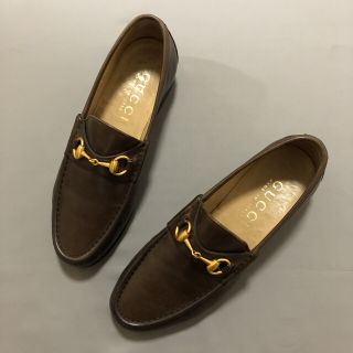 グッチ(Gucci)のGUCCI グッチ ビットローファー　ブラウン　茶靴(スリッポン/モカシン)