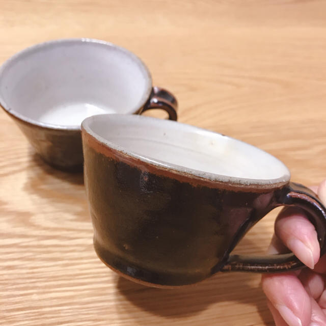 陶芸 コーヒーカップ 2個セット エンタメ/ホビーの美術品/アンティーク(陶芸)の商品写真