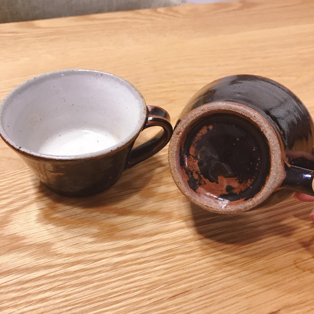 陶芸 コーヒーカップ 2個セット エンタメ/ホビーの美術品/アンティーク(陶芸)の商品写真