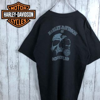 ハーレーダビッドソン(Harley Davidson)の【激レア】【ハーレーダビッドソン】両面プリントTシャツ☆L相当☆スミクロ(Tシャツ/カットソー(半袖/袖なし))