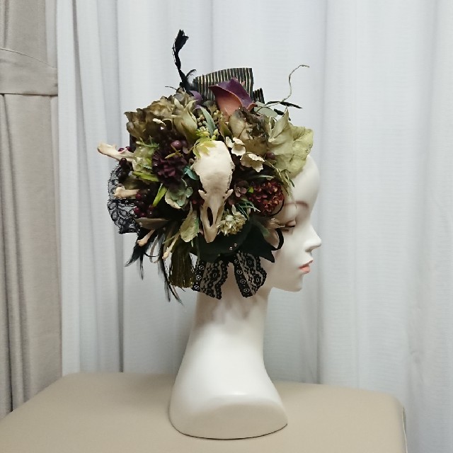 Flower bone head dress オートクチュール ヘッド ドレス | フリマアプリ ラクマ