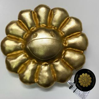 限定カラーkaikaikiki村上隆お花クッション金ゴールド30cm(クッション)