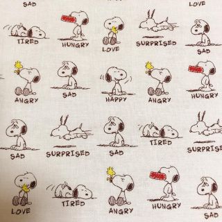 スヌーピー(SNOOPY)のシーチング スヌーピー生地 白(オフホワイト) (生地/糸)