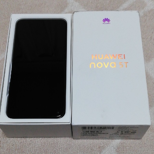 スマートフォン本体HUAWEI NOVA 5T SIMフリー　ブラック