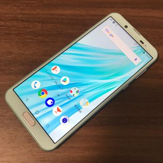 アクオス(AQUOS)の【ジャンク】au SHV43 AQUOS sense2 グリーン(スマートフォン本体)