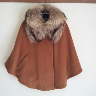 ●新品●ドロシーズ ファー付 ポンチョ●サイズ1＊キャメル● ○新品○ドロシーズ ファー付 ポンチョ○サイズ1＊キャメル○