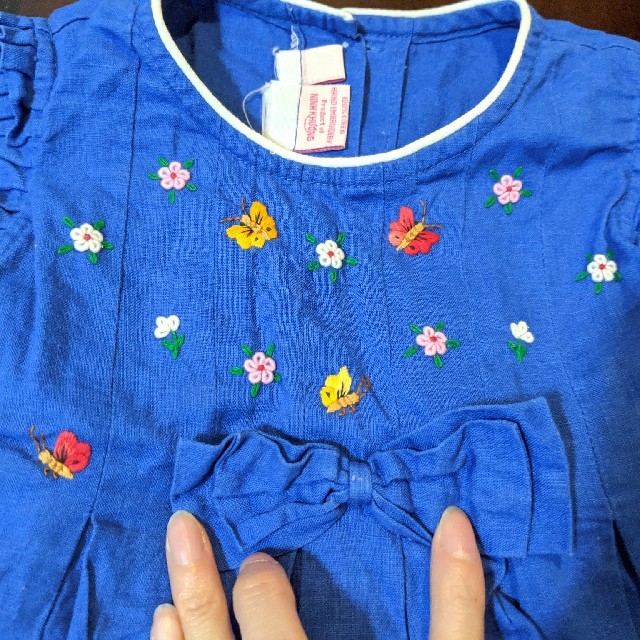 ベトナム 刺繍ワンピース 90くらい キッズ/ベビー/マタニティのキッズ服女の子用(90cm~)(ワンピース)の商品写真