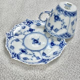 ロイヤルコペンハーゲン(ROYAL COPENHAGEN)のロイヤルコペンハーゲン フルレースデミタスカップ&ソーサー(グラス/カップ)