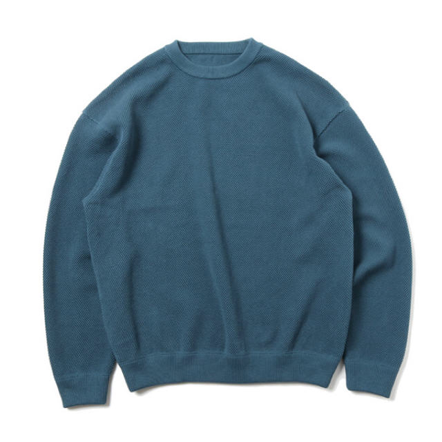 COMOLI(コモリ)のcrepuscule / Moss Stitch L/S 鹿の子編みクルーネック メンズのトップス(ニット/セーター)の商品写真