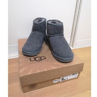 アグ(UGG)のUGG　ムートン　ショートブーツ　グレー　size25㎝(ブーツ)