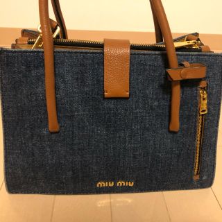 定価23万　ミュウミュウ    miu miu  デニム　バッグ