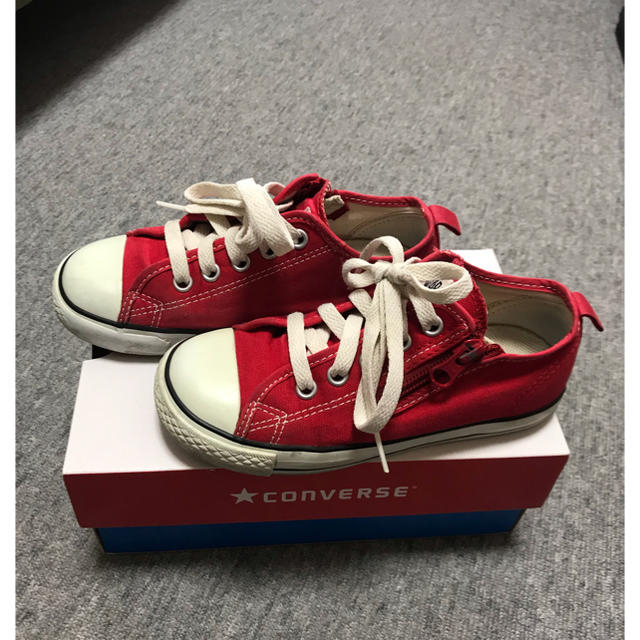 CONVERSE(コンバース)の💓 コンバース スニーカー ローカット 19cm レッド 赤 キッズ/ベビー/マタニティのキッズ靴/シューズ(15cm~)(スニーカー)の商品写真