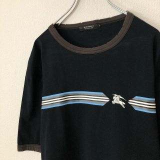 バーバリーブラックレーベル(BURBERRY BLACK LABEL)のバーバリー/burberry Tシャツ ナイトロゴ　ダメージ加工　ノバチェック(Tシャツ/カットソー(半袖/袖なし))