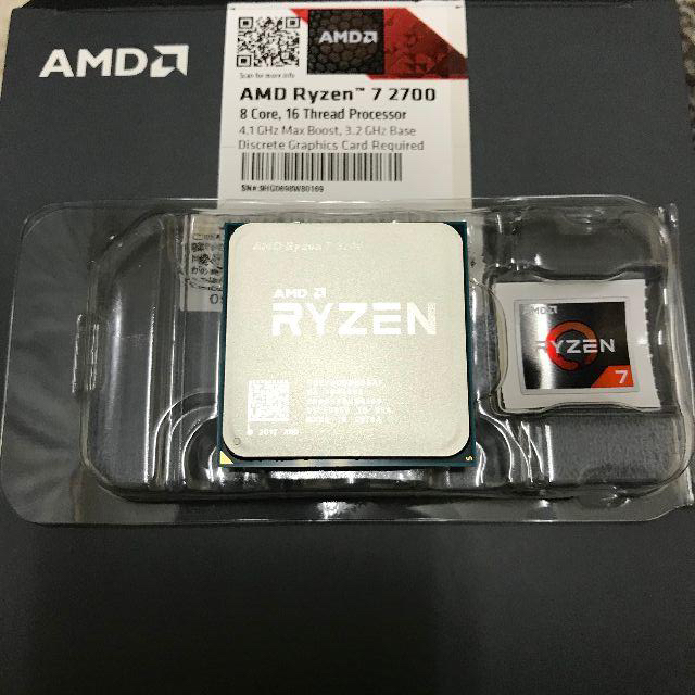 Ryzen 7 2700 BOX スマホ/家電/カメラのPC/タブレット(PCパーツ)の商品写真