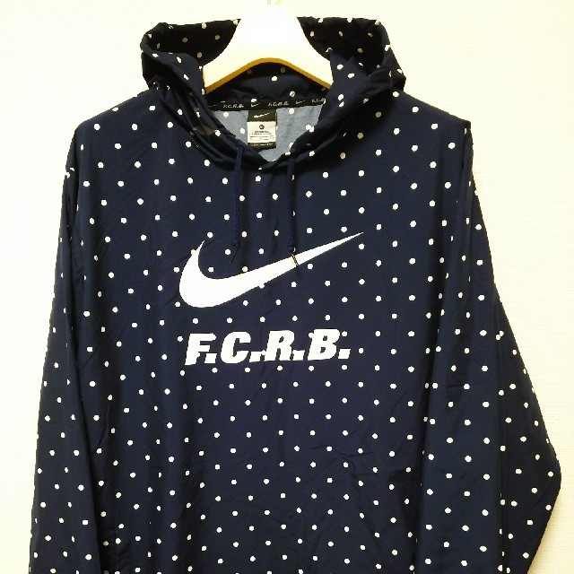 美USED】FCRB×NIKE ドット柄プルオーバーナイロンパーカー紺XLサイ ...