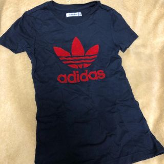 アディダス(adidas)のカナダで購入‼︎試着のみ★アディダスTシャツネイビーレッド(Tシャツ(半袖/袖なし))