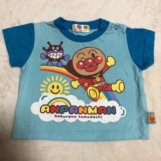 アンパンマン(アンパンマン)の♡アンパンマン 水色 バイカラー 半袖 Tシャツ♡(Ｔシャツ)