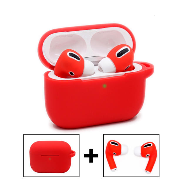 AirPods Pro シリコンケース　イヤホンケース　イヤーフック　スキン スマホ/家電/カメラのオーディオ機器(ヘッドフォン/イヤフォン)の商品写真