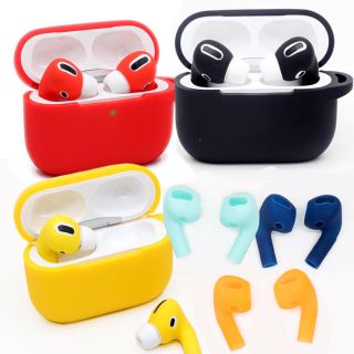 AirPods Pro シリコンケース　イヤホンケース　イヤーフック　スキン(ヘッドフォン/イヤフォン)