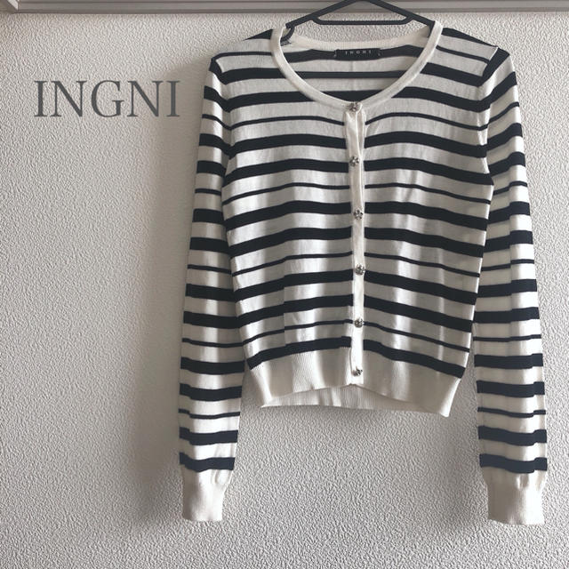 INGNI(イング)の【INGNI】ボーダーカーディガン レディースのトップス(カーディガン)の商品写真