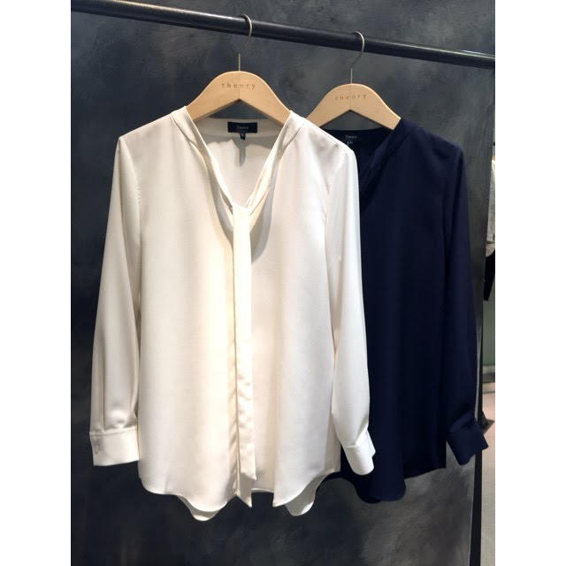 Theory 18ss シースルーオーバーサイズブラウス