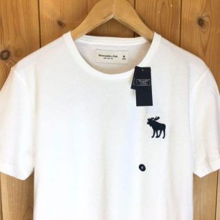 アバクロンビーアンドフィッチ(Abercrombie&Fitch)の新品【メンズXXL】★アバクロ★大きめロゴ！ビッグムース半袖Ｔシャツ/白(Tシャツ/カットソー(半袖/袖なし))