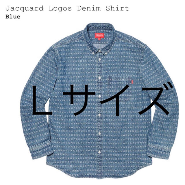 【新品Ｌ】Supreme Jacquard Logos Denim Shirt
