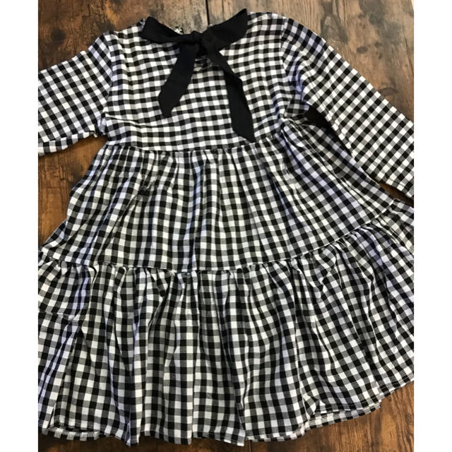 ギンガムチェック ワンピース 140 キッズ/ベビー/マタニティのキッズ服女の子用(90cm~)(ワンピース)の商品写真