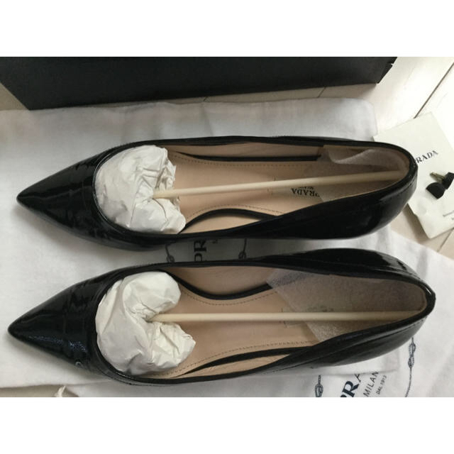 プラダ PRADA パンプス 黒 381/2 【税込?送料無料】 8160円