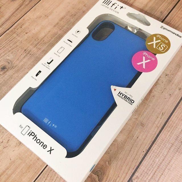 IIfi+ iPhoneXs / X 兼用 ブルー IFT05 青 スマホ/家電/カメラのスマホアクセサリー(iPhoneケース)の商品写真