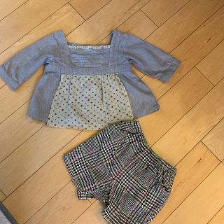 ニットプランナー(KP)のgrisflanelle 2サイズ（95くらい）と千鳥柄かぼちゃパンツ95(パンツ/スパッツ)