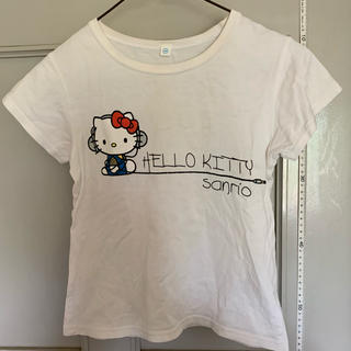 ユニクロ(UNIQLO)のハローキテイ　Tシャツ　130  女の子　　白(Tシャツ/カットソー)