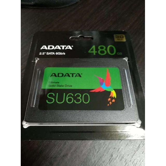 新品 ADATA 2.5インチ内蔵SSD 480GB SU630 3D NANDスマホ/家電/カメラ