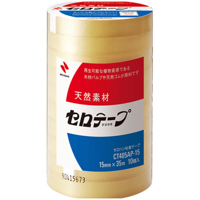 コクヨ(コクヨ)の新品 セロハンテープ 6本セット 15㍉ opp 梱包資材 NICHIBAN インテリア/住まい/日用品の文房具(テープ/マスキングテープ)の商品写真