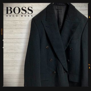 ヒューゴボス(HUGO BOSS)の【希少】ヒューゴボス　HUGO BOSS セットアップスーツ　ブラック　古着　(セットアップ)