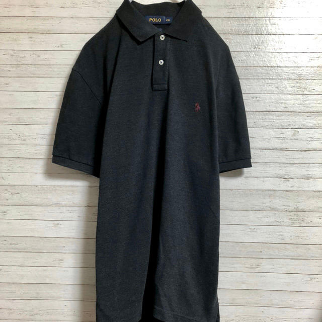 POLO RALPH LAUREN(ポロラルフローレン)の【大人気】ポロラルフローレン　ヴィンテージポロシャツ　黒　XXL メンズのトップス(ポロシャツ)の商品写真