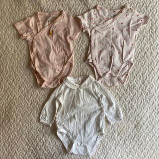 エイチアンドエム(H&M)の新生児　肌着　ロンパースセット　夏に産まれる赤ちゃんに♩(肌着/下着)