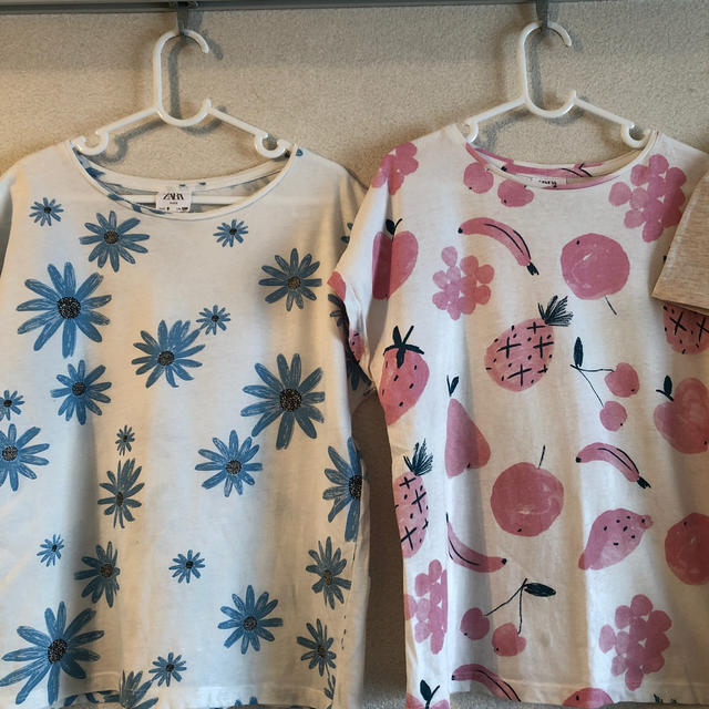 ZARA(ザラ)の134センチ　女児Tシャツ キッズ/ベビー/マタニティのキッズ服女の子用(90cm~)(Tシャツ/カットソー)の商品写真