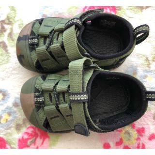 キーン(KEEN)の試着のみ♡KEEN水陸両用サンダルカモフラ柄　11.5センチ(サンダル)