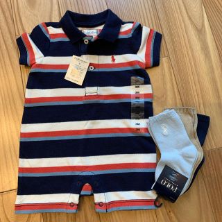 ポロラルフローレン(POLO RALPH LAUREN)の【新品】お値下げ！ラルフローレン　カバーオール3M&靴下(カバーオール)