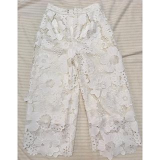 Chesty レースワイドパンツ