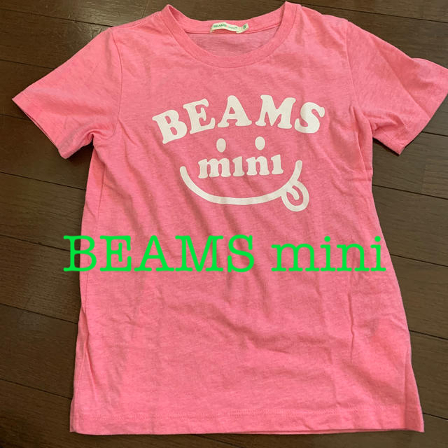 こどもビームス(コドモビームス)のBEAMS mini スマイルTシャツ　ピンク キッズ/ベビー/マタニティのキッズ服男の子用(90cm~)(Tシャツ/カットソー)の商品写真