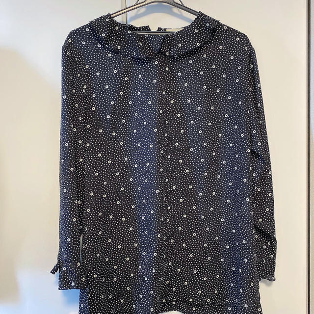 ZARA(ザラ)の【sale】小花ブラウス 襟 襟付き 古着 トップス シャツ レディースのトップス(シャツ/ブラウス(長袖/七分))の商品写真