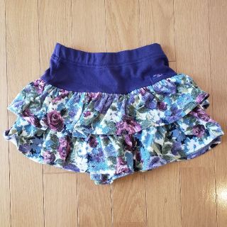 アナスイミニ(ANNA SUI mini)の美品　☆　アナスイミニ　フリルキュロット　花柄　130(スカート)