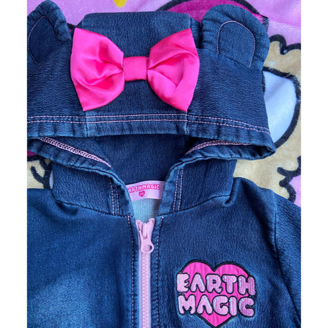 EARTHMAGIC(アースマジック)のなお様★アースマジック ジーンズ風パーカー 90cm キッズ/ベビー/マタニティのキッズ服女の子用(90cm~)(ジャケット/上着)の商品写真